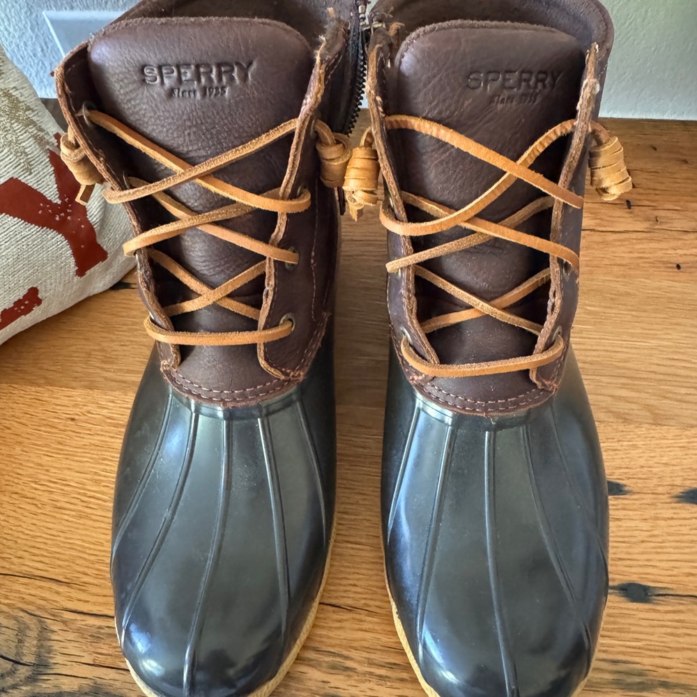 Sperry Leather and Rubber Boots
